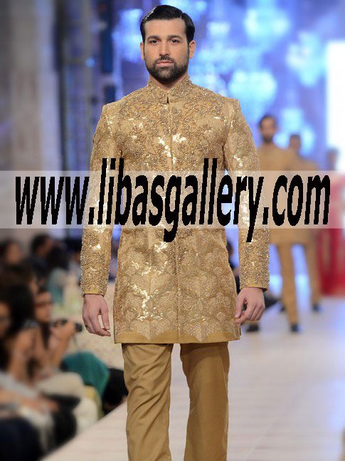 HSY Wedding Sherwani, Sherwani Suits, HSY Groomsmen Sherwani, Groom Suits, Tuxedos & Attire | Shops Walsall, Tameworth, Wolverhampton, Solihull, Stourbridge UK | www.libasgallery.com